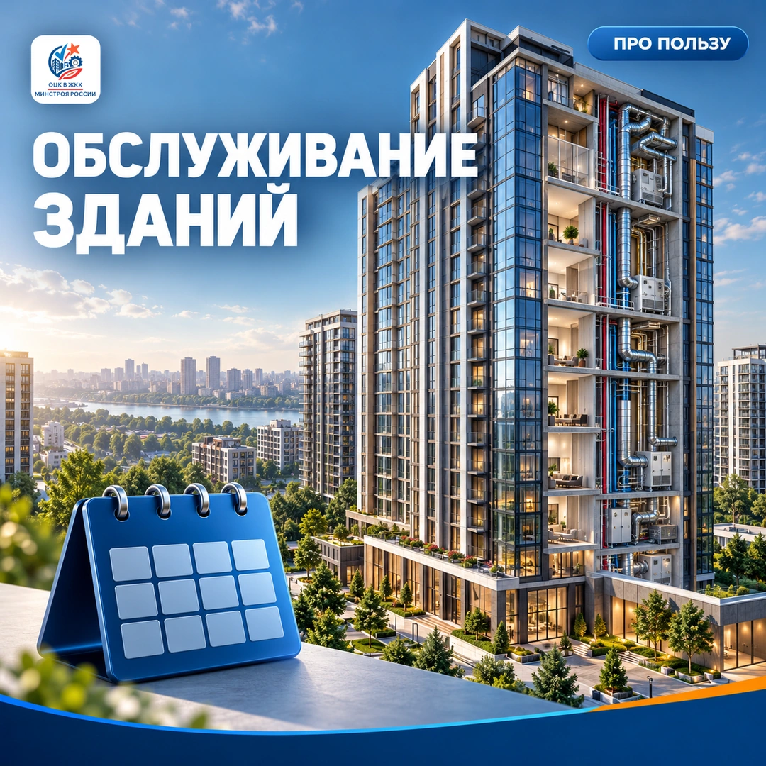 Жилое здание с инженерными системами и планом обслуживания